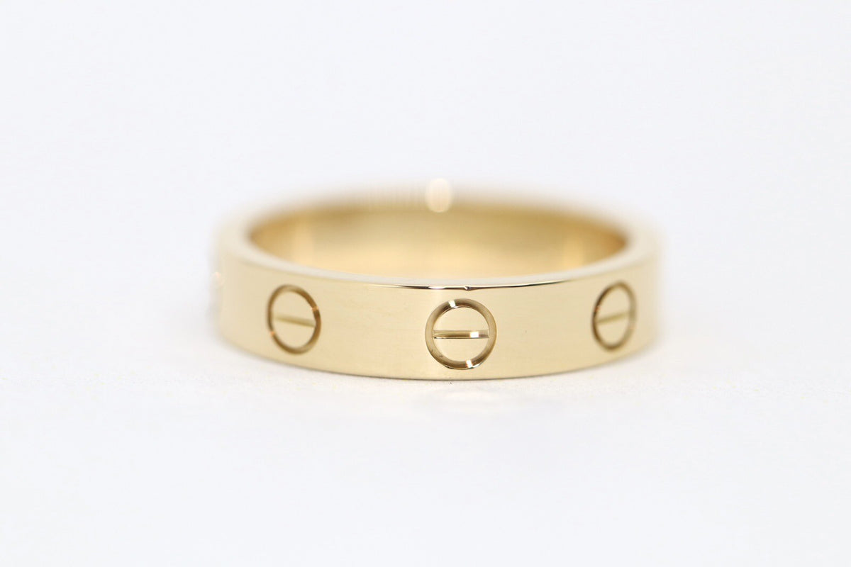 Cartier Love Diamant Ring Trauring/Ehering mit Brillant 18k Gelbgold Gr. 50