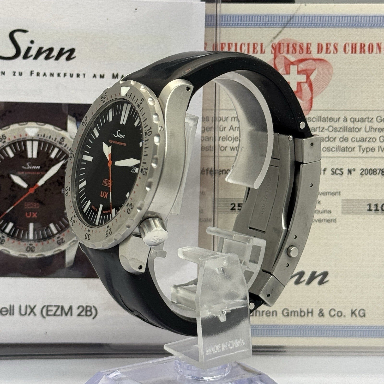 Sinn Spezialuhren UX EZM 2B Hydro 403 Diver Chronometer 44mm Stahl Fullset