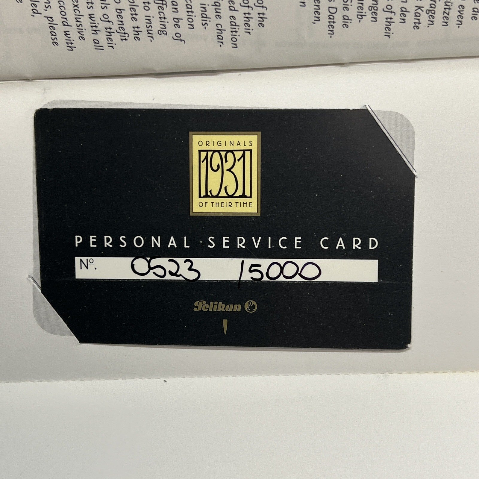 Pelikan 1931 LE 18K Gold 111 Kolben Füller B 18K Nib Limitiert 5000 FULL SET