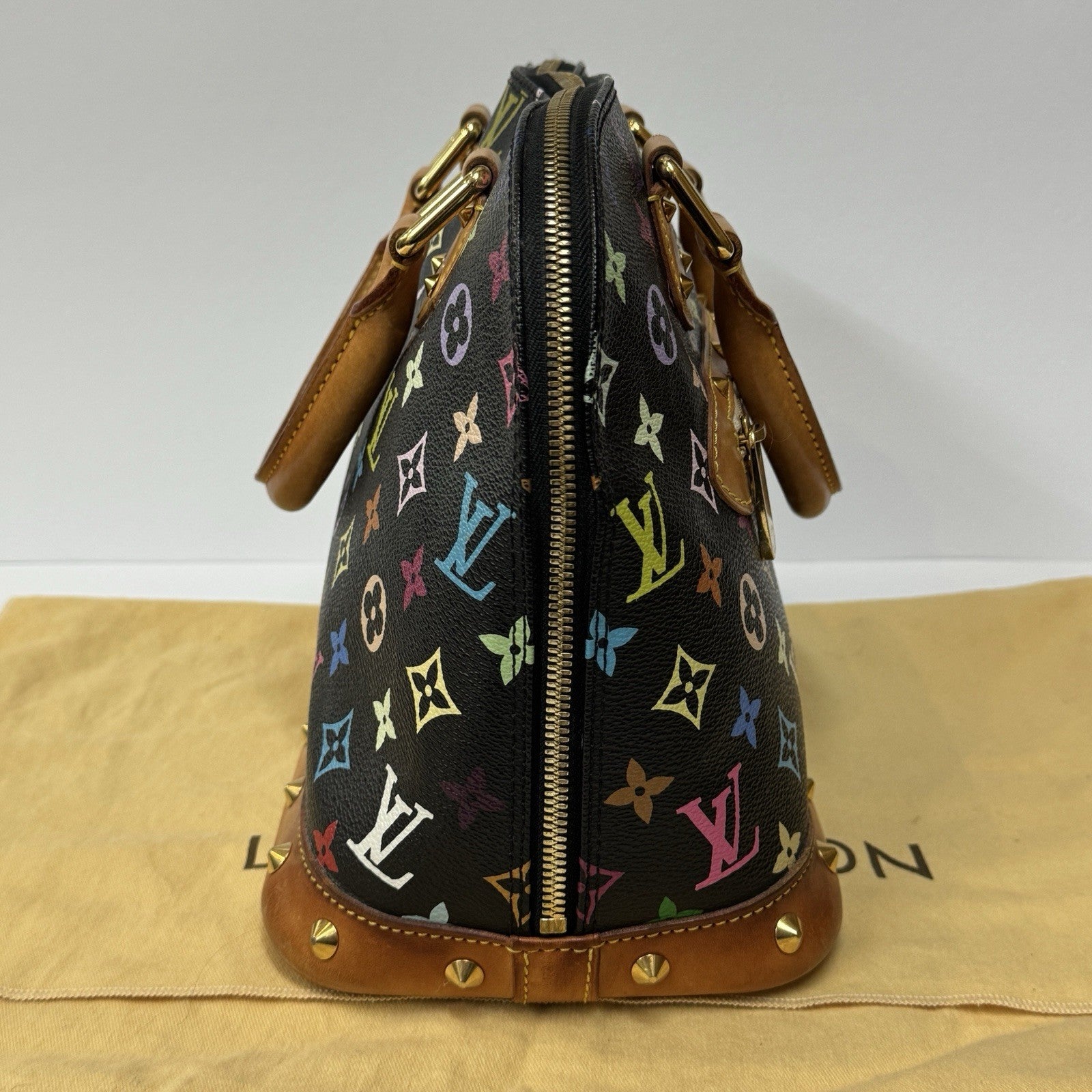 Louis Vuitton Alma Multicolor Multicolore Schwarz Handtasche 2004 IKONE