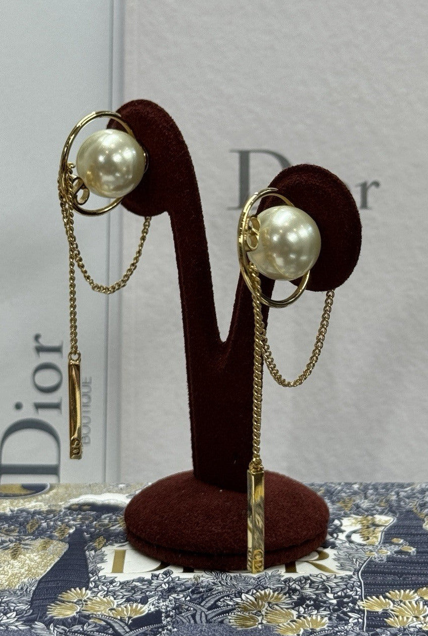 Dior Drop Ohrringe CD Montaigne Earrings Gold E0435 Christian Dior