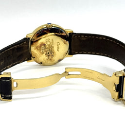 Cartier Ronde Medium 32mm Ref. 18001 Quarz Damenuhr Edelstahl Goldplattiert