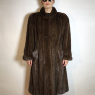Wunderschöner langer Nerzmantel Original SAGA MINK Nerz braun Gr. 38/40 Damen