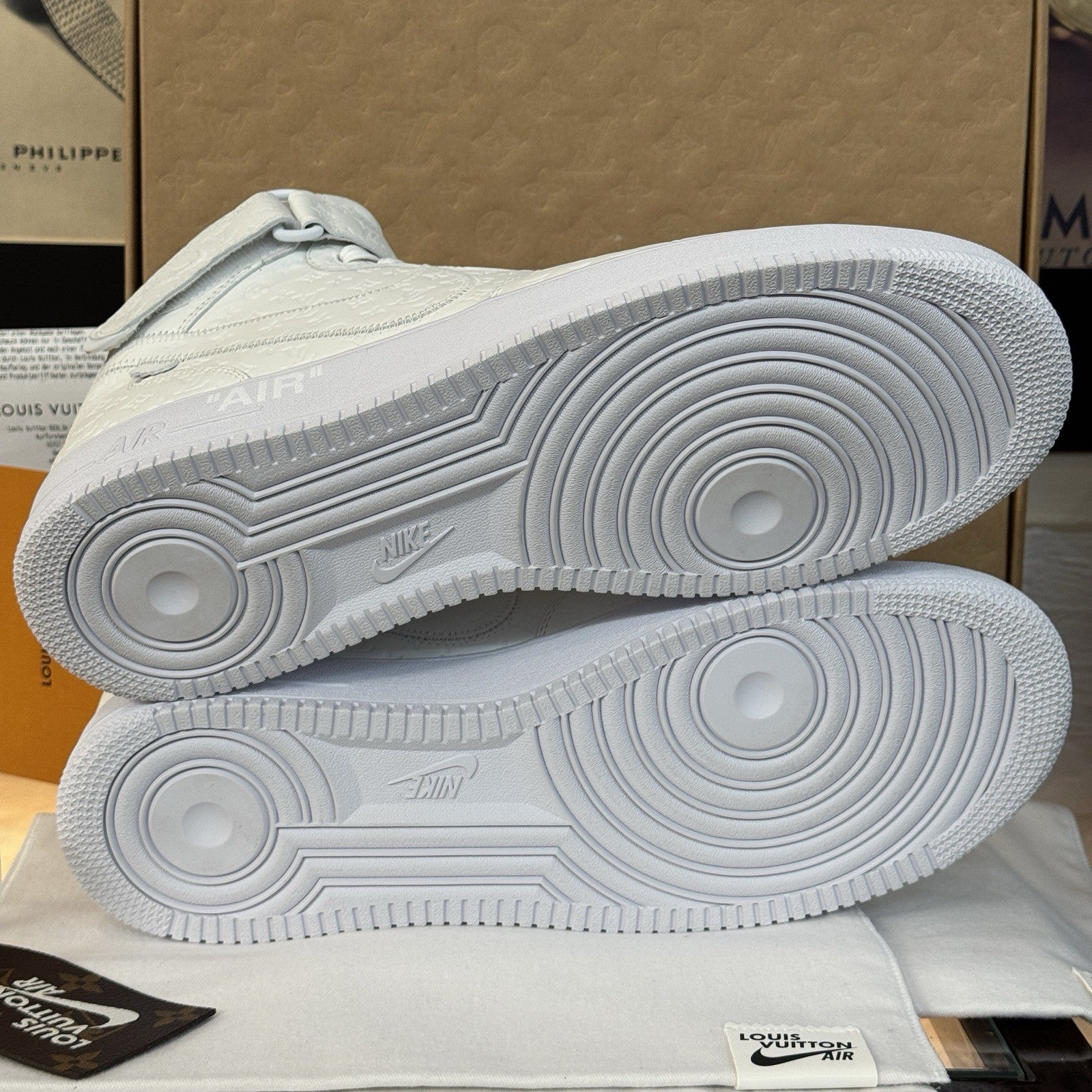 NIKE X LOUIS VUITTON AIR FORCE 1 MID SNEAKER VIRGIL ABLOH OFF-WHITE US 15