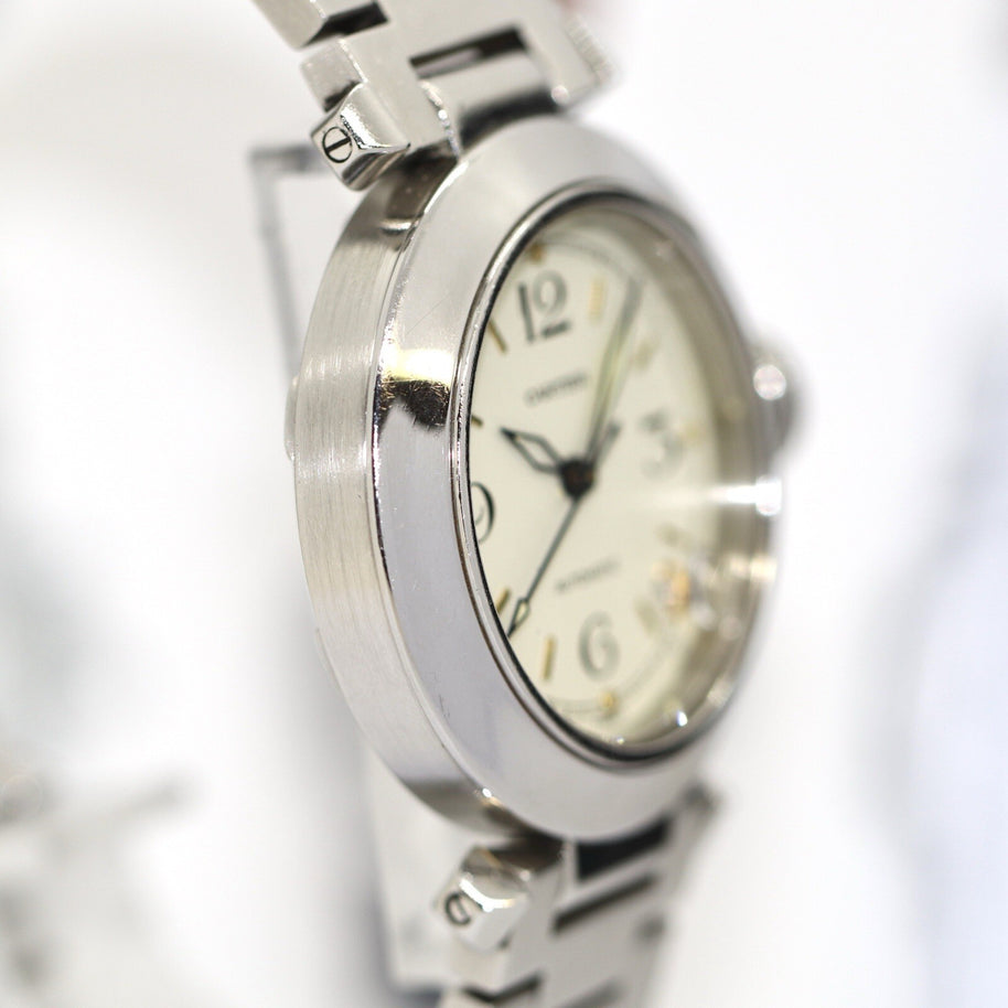 Cartier Pasha Date Automatic Stahl Medium 35mm Luxusuhr Fullset Ref. 2324