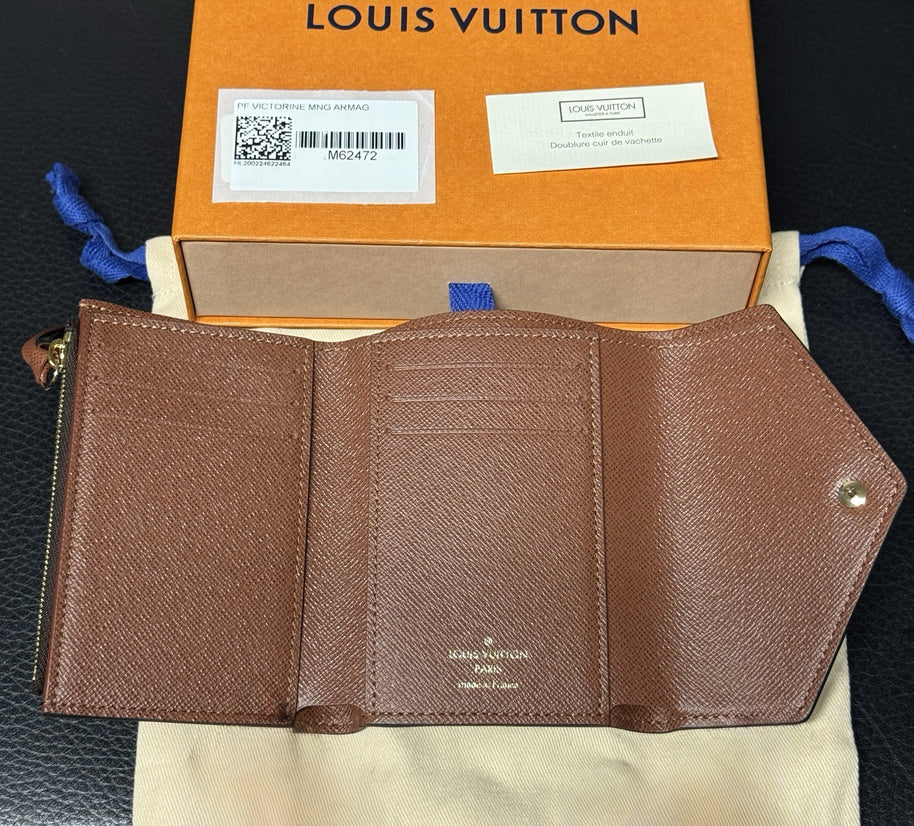 Louis Vuitton Victorine Geldbörse Portemonnaie Monogram wie NEU