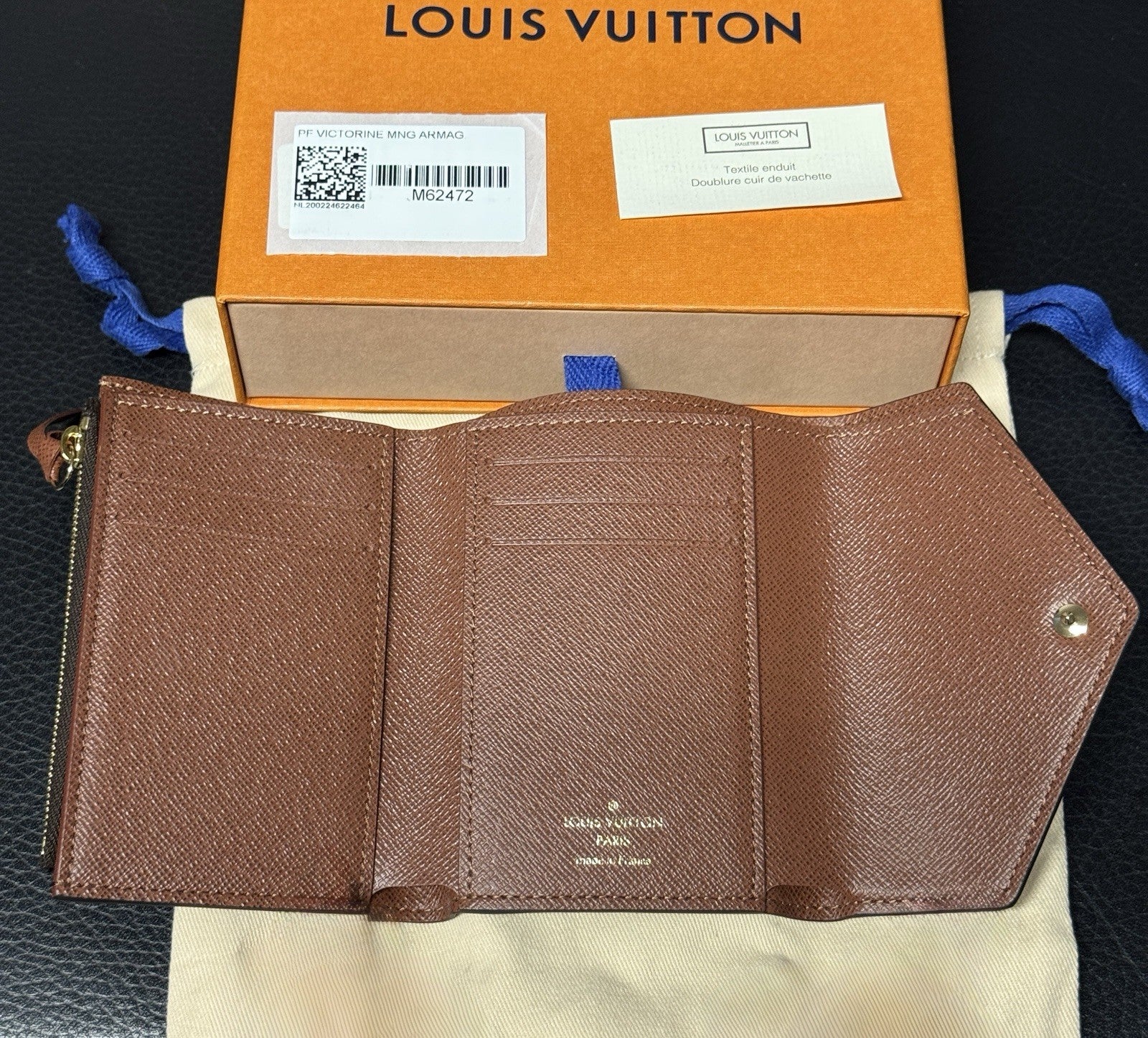 Louis Vuitton Victorine Geldbörse Portemonnaie Monogram wie NEU