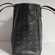 MCM Toni Medium Shopper mit Reissverschluss in Visetos Schwarz mit Rechnung