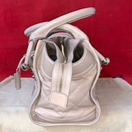 Große Burberry Bowling Bag Montgomery Quilted Leather beige Leder Handtasche