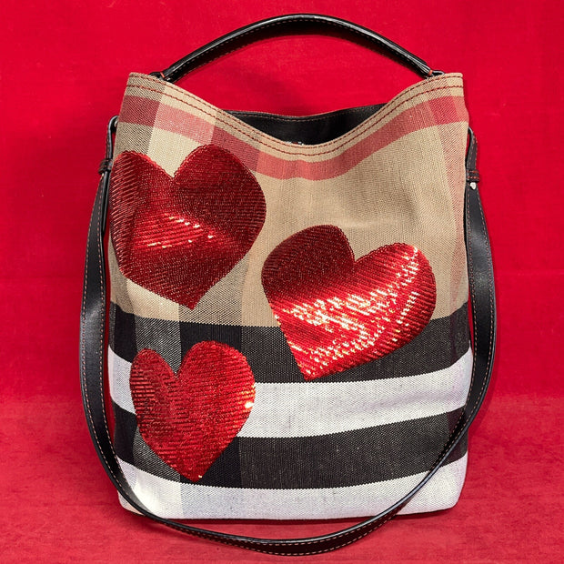 Burberry Ashby Tote Bag Herz Hobo Umhängetasche Heart Limited Edition
