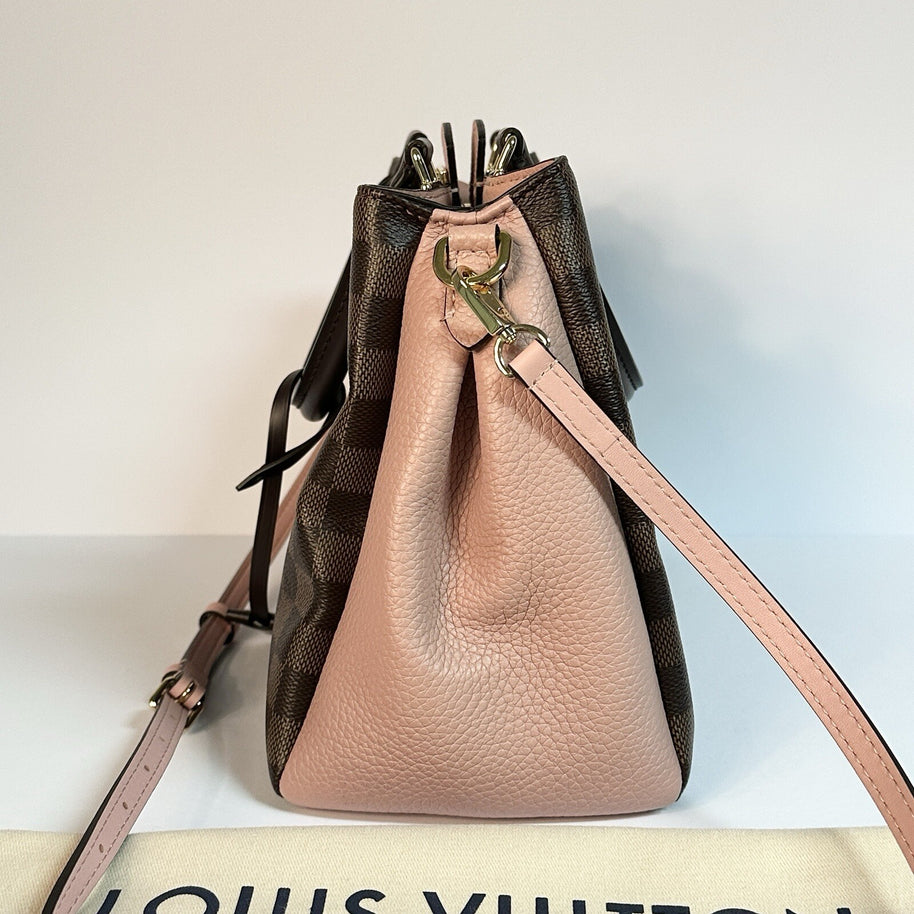 Louis Vuitton Brittany Damier Ebene & Rosa Umhängetasche Top Zustand