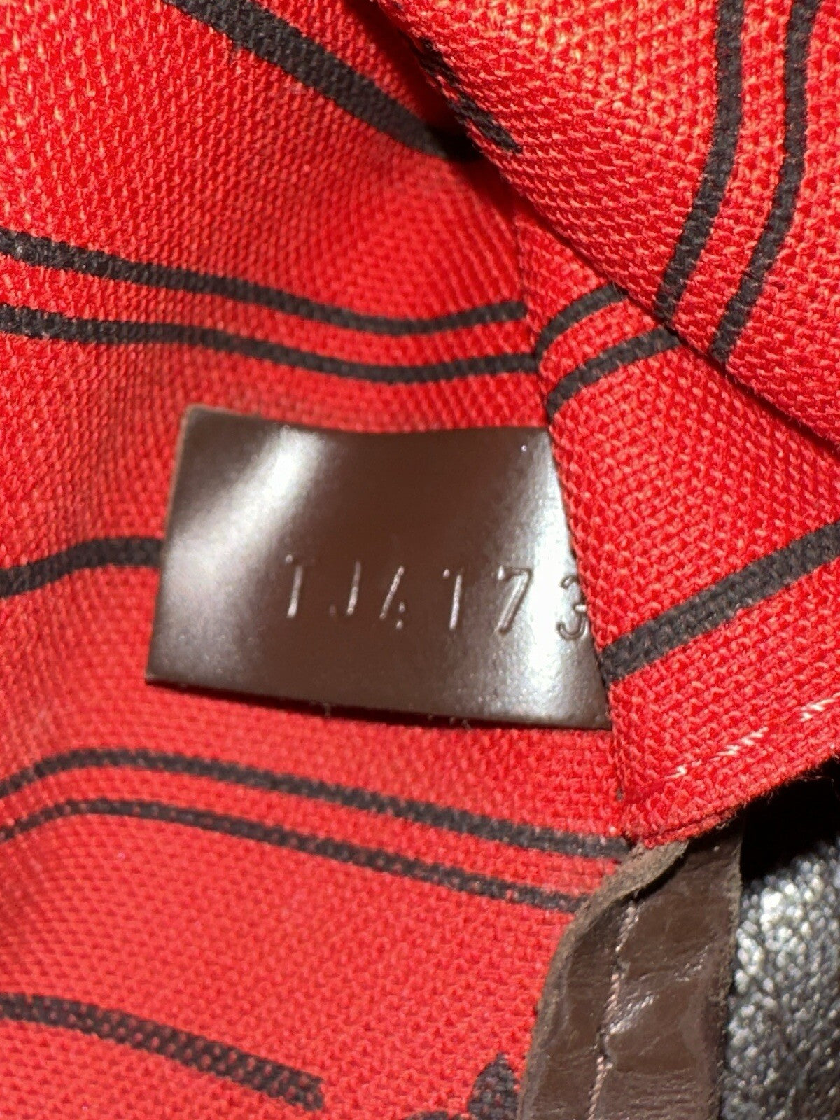 Louis Vuitton Neverfull GM Damier Ebene & Rot 2013 Shopper