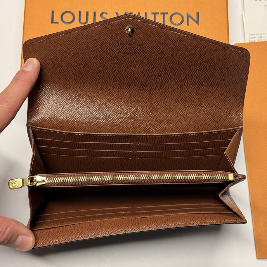 Louis Vuitton Sarah Geldbörse Portemonnaie Monogram Canvas Top Zustand