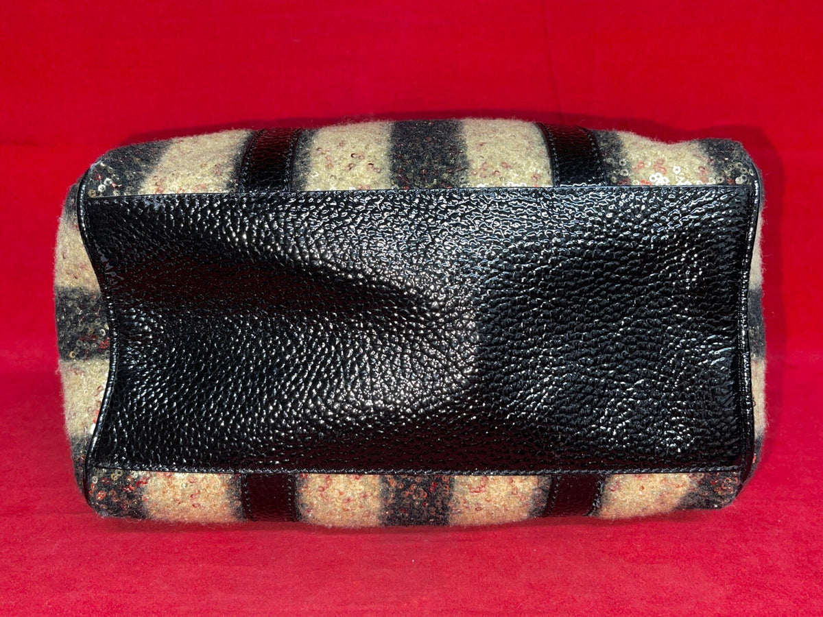 Fendi Zucchino Boston Bag Speedy Damen Handtasche Limited Edition mit Pailletten