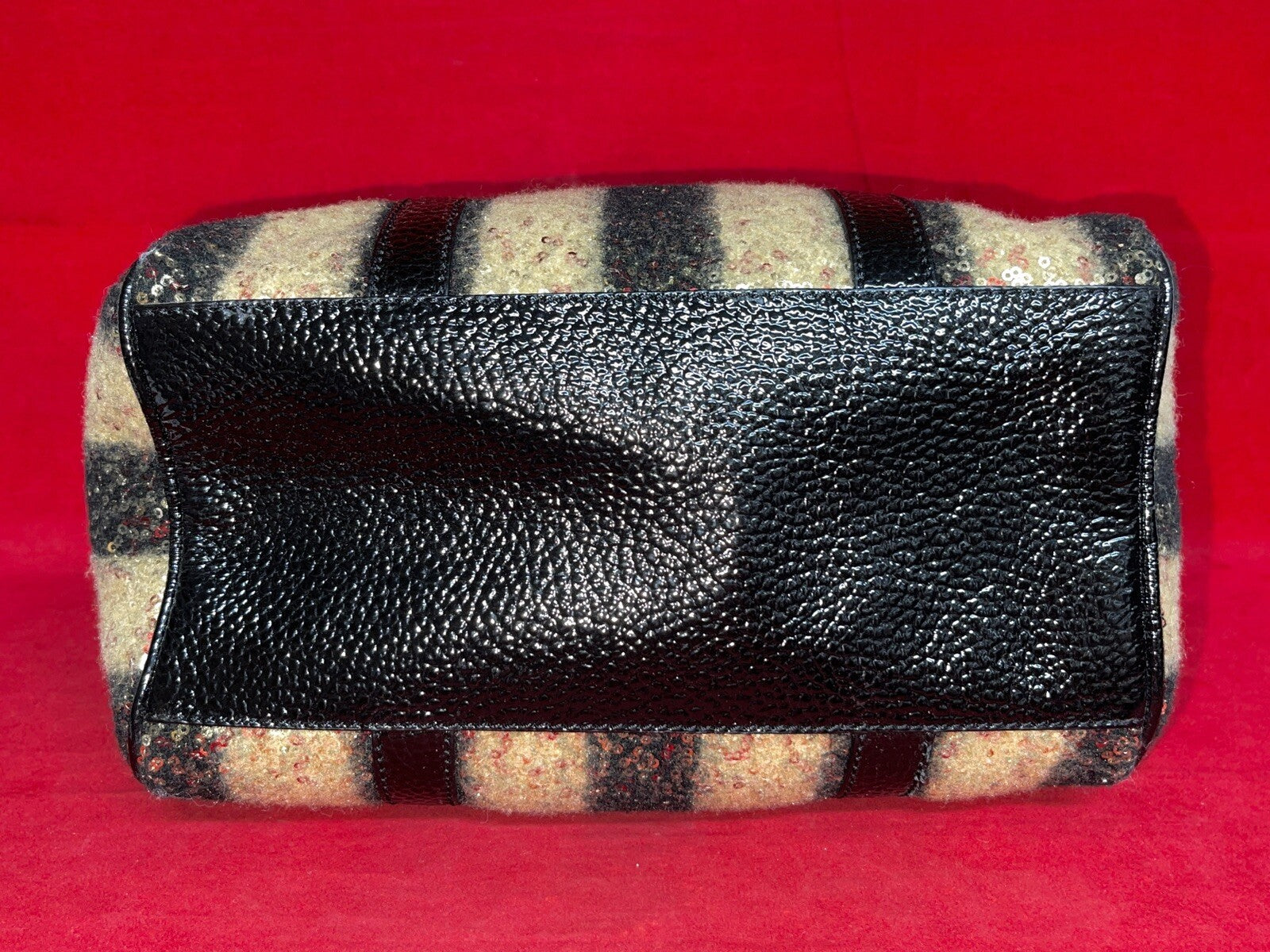 Fendi Zucchino Boston Bag Speedy Damen Handtasche Limited Edition mit Pailletten