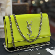 Yves Saint Laurent Kate YSL Summer Edition Neon Gelb Leder Umhängetasche
