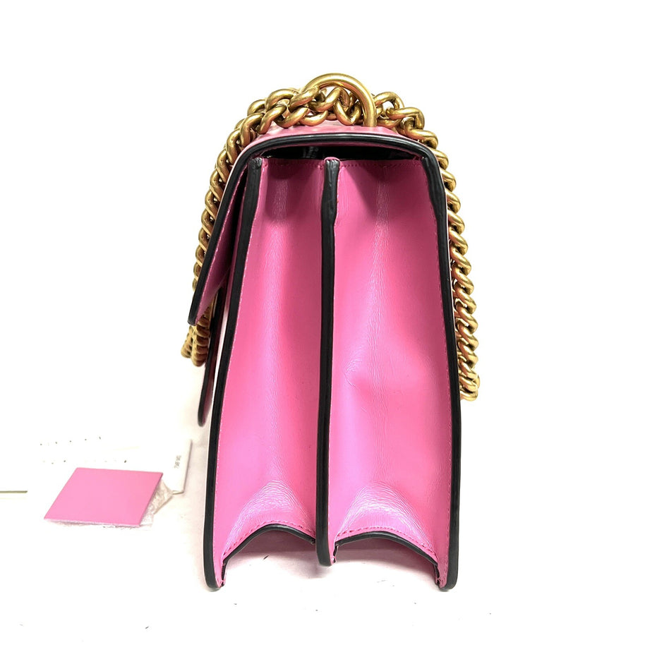 Gucci 431777 GG Marmont Pink Heart Shoulder Bag Schultertasche mit Herz Patch