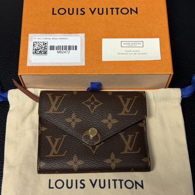 Louis Vuitton Victorine Geldbörse Portemonnaie Monogram wie NEU