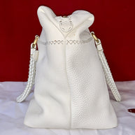Fendi Selleria Peekaboo Lavorazione a mano Damen Handtasche Weiß Tote Bag