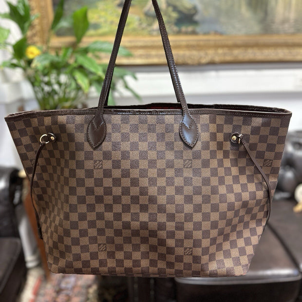Louis Vuitton Neverfull GM Damier Ebene & Rot 2013 Shopper
