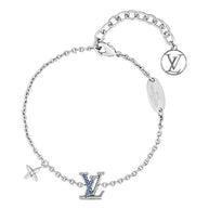 Louis Vuitton M0941A Iconic Aquamarine Armband Palladium Charm Bracelet