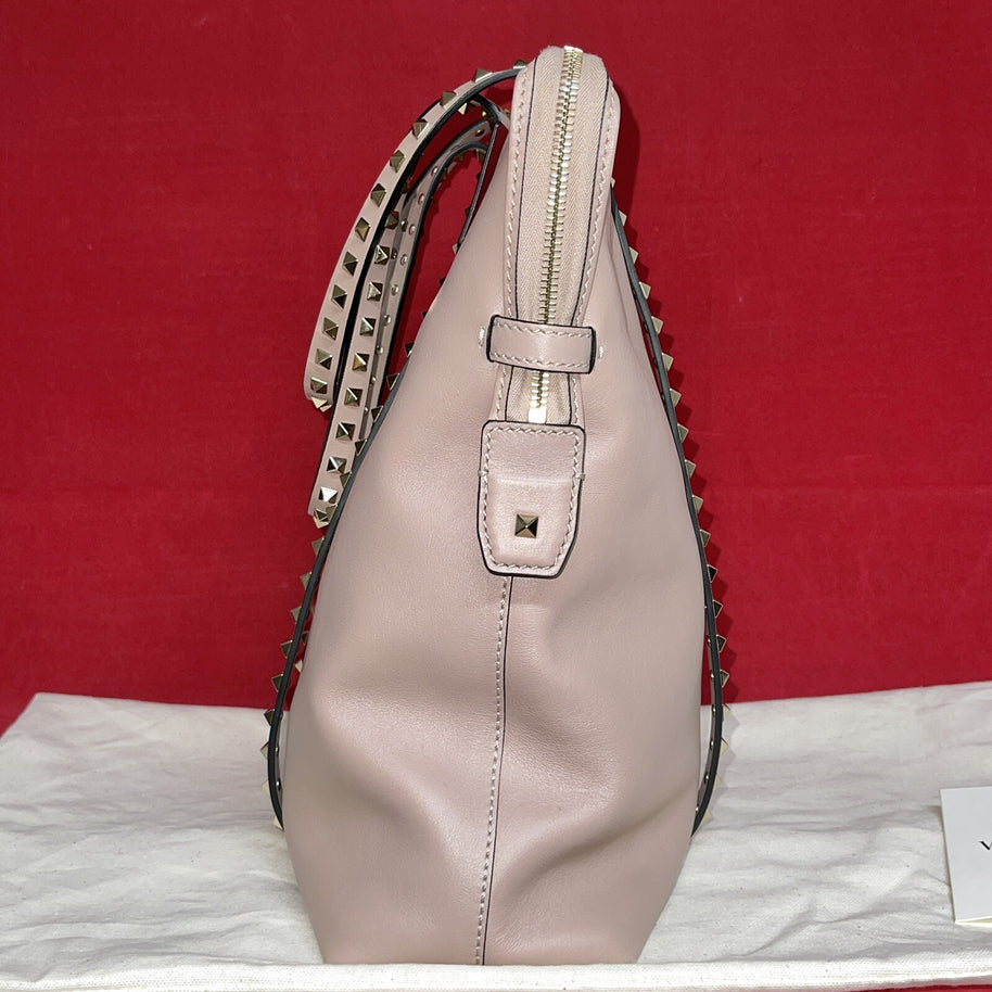 Valentino Garavani Rockstud Double Handle Bag Poudre Damen Handtasche Shopper