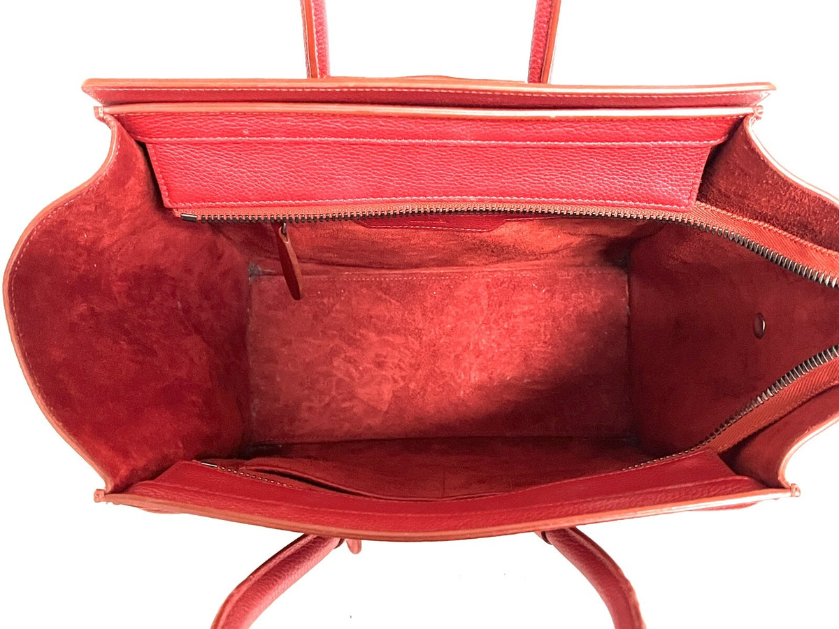 Celine Luggage Micro 27 Rot NP. 2250€