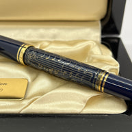 1996 PELIKAN M800 CONCERTO 925 Vermeil & Blau Limited Edition OB 18C Feder Gold