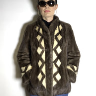 Ausgefallene Saphir Nerzjacke silbergrau, Canada Majestic Mink Gr. 34-36 Damen