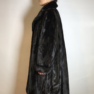 Wunderschöner Nerzmantel Original SAGA MINK Nerz schwarz Gr. 42/44 Damen