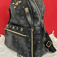 MCM Dual Stark Rucksack Großes Modell Schwarz Gold