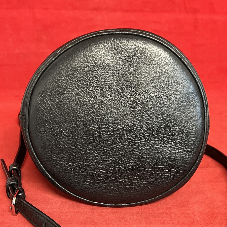 Balenciaga WheelXS Bucket Bag kleine Umhängetasche Leder Schwarz