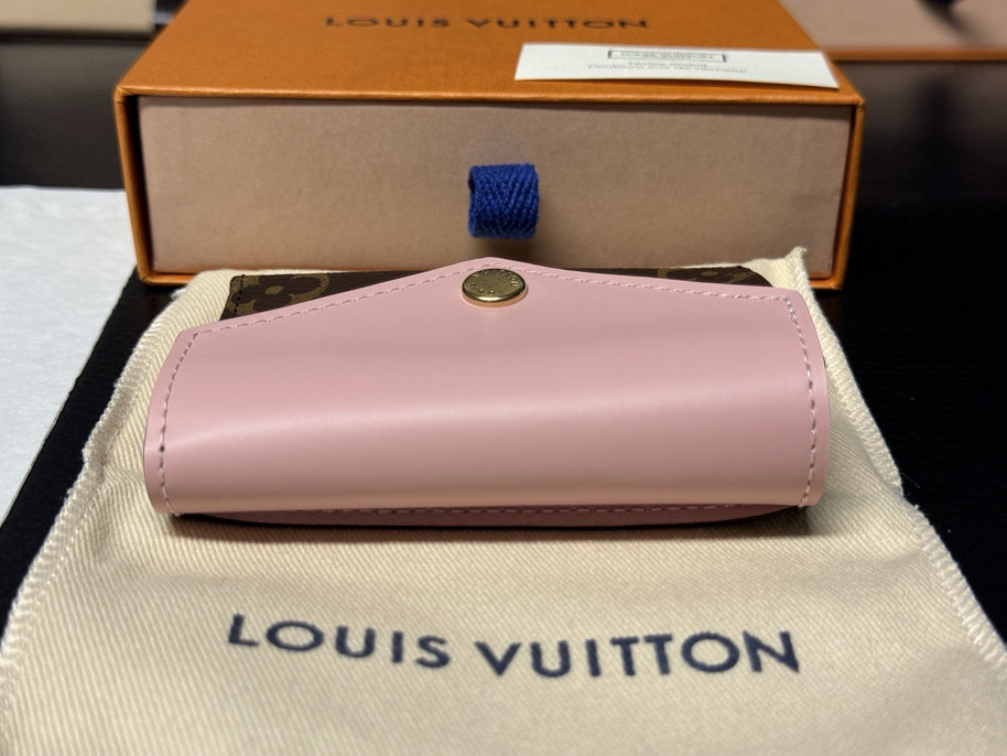 Louis Vuitton Zoé Geldbörse Portemonnaie Monogram & Rose Ballerine wie NEU