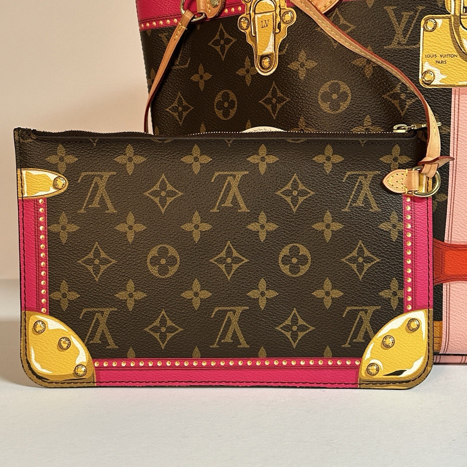 Louis Vuitton Summer Trunk Monogram Neverfull MM Tote Bag M41390