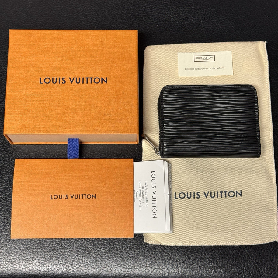 Louis Vuitton Zippy Coin Geldbörse Epi Leder Schwarz mit orig. Rechnung