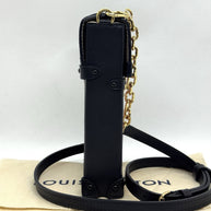 Louis Vuitton Pochette Trunk Vertical Schwarz & Rose Ballerine Epi Umhängetasche