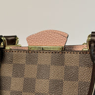 Louis Vuitton Brittany Damier Ebene & Rosa Umhängetasche Top Zustand