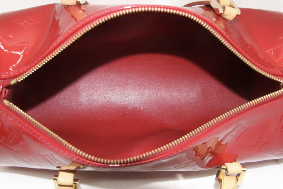 Louis Vuitton Papillon 30 Vernis Leder Rot Damentasche