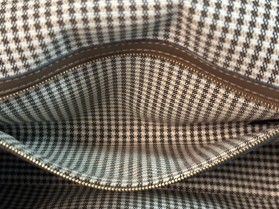 Fendi Baguette Medium Umhängetasche Braun & Gold Wolle Top Zustand