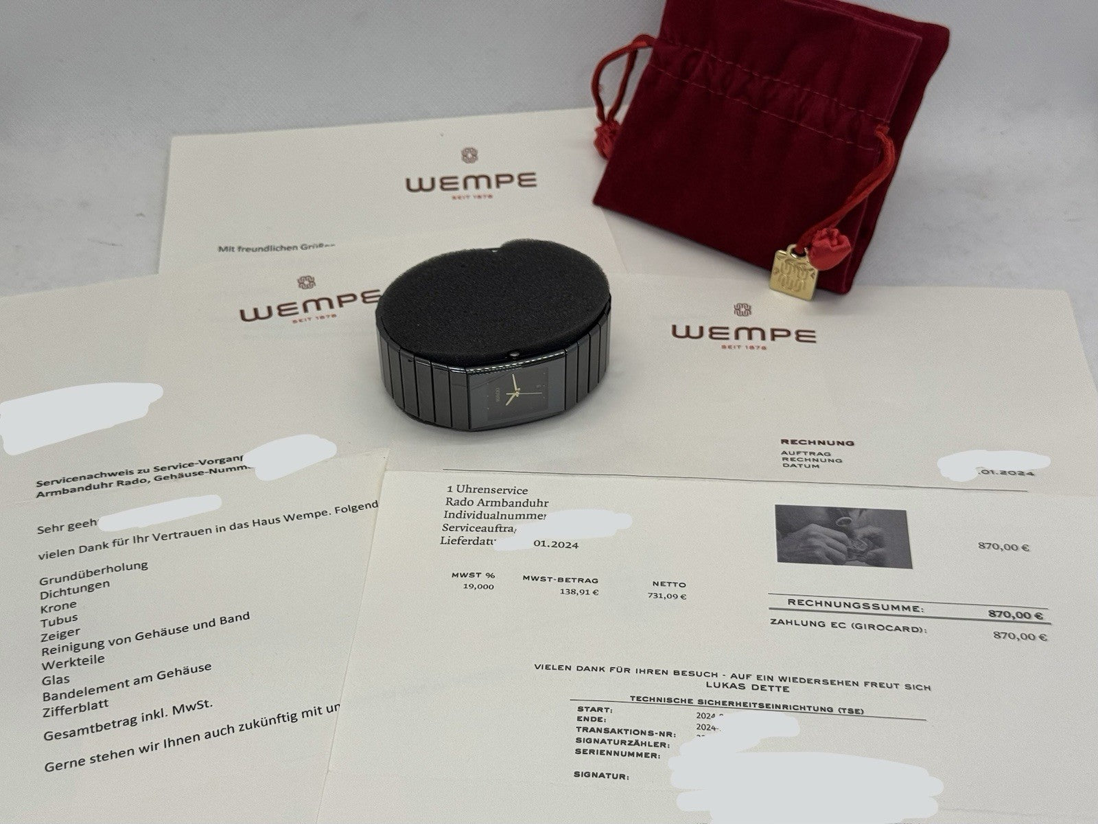 RADO Diastar High-Tech Ceramics Keramik Jubile Medium 111.0348.3 Wempe Service