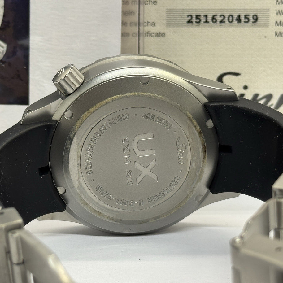 Sinn Spezialuhren UX EZM 2B Hydro 403 Diver Chronometer 44mm Stahl Fullset