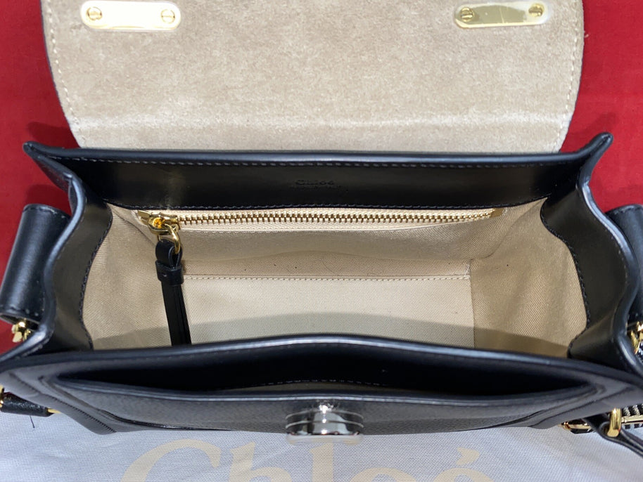 Chloe Tess Day Mini Crossbody Bag Leather Black kleine Umhängetasche Schwarz