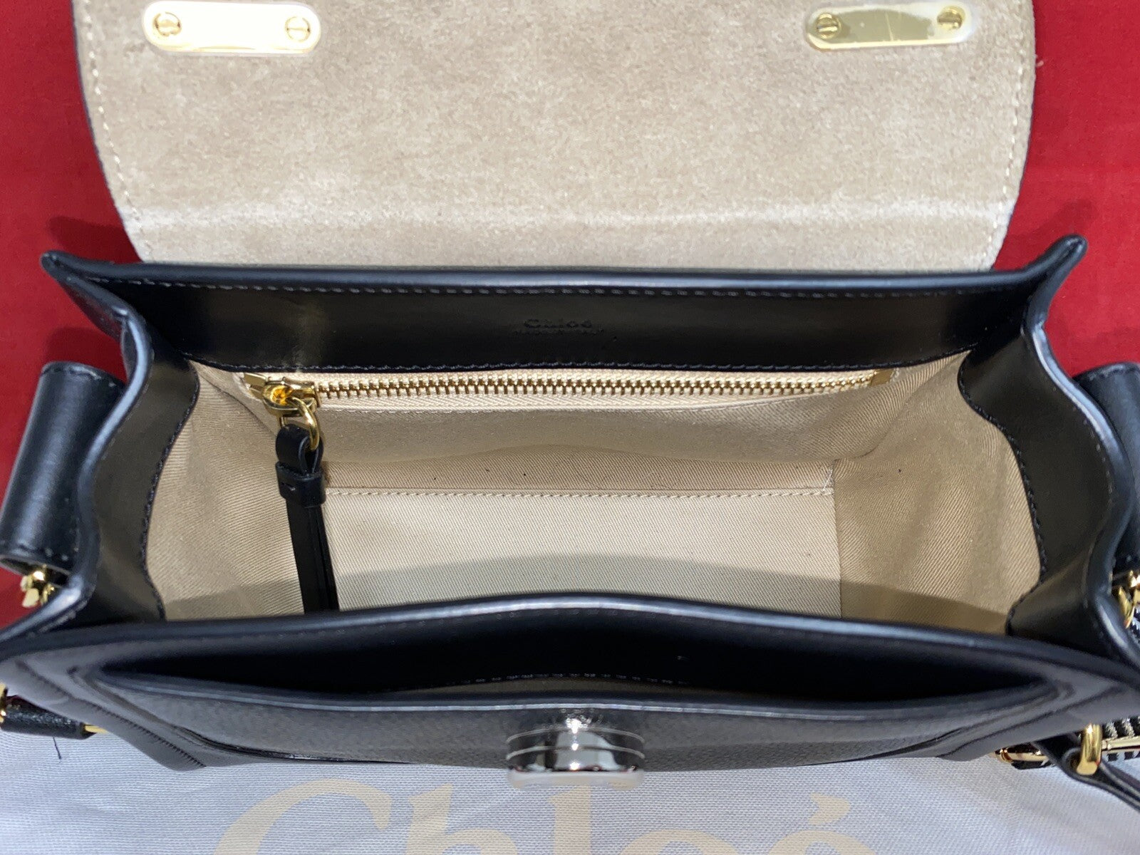 Chloe Tess Day Mini Crossbody Bag Leather Black kleine Umhängetasche Schwarz
