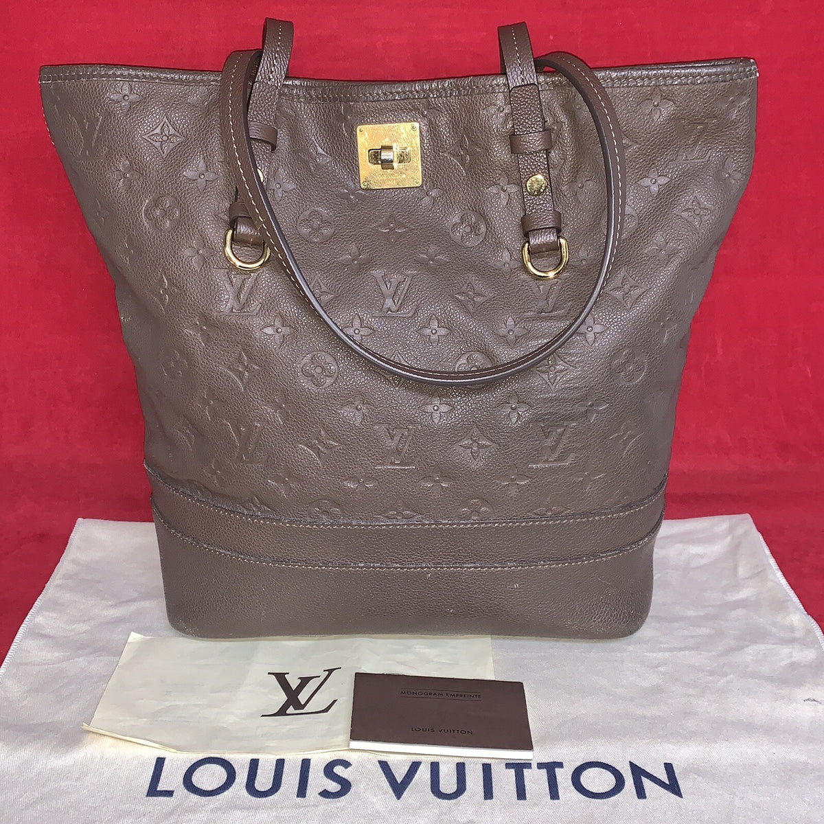 Louis Vuitton M40516 Citadine PM Monogram Empreinte Taupe Damen Handtasche 2012
