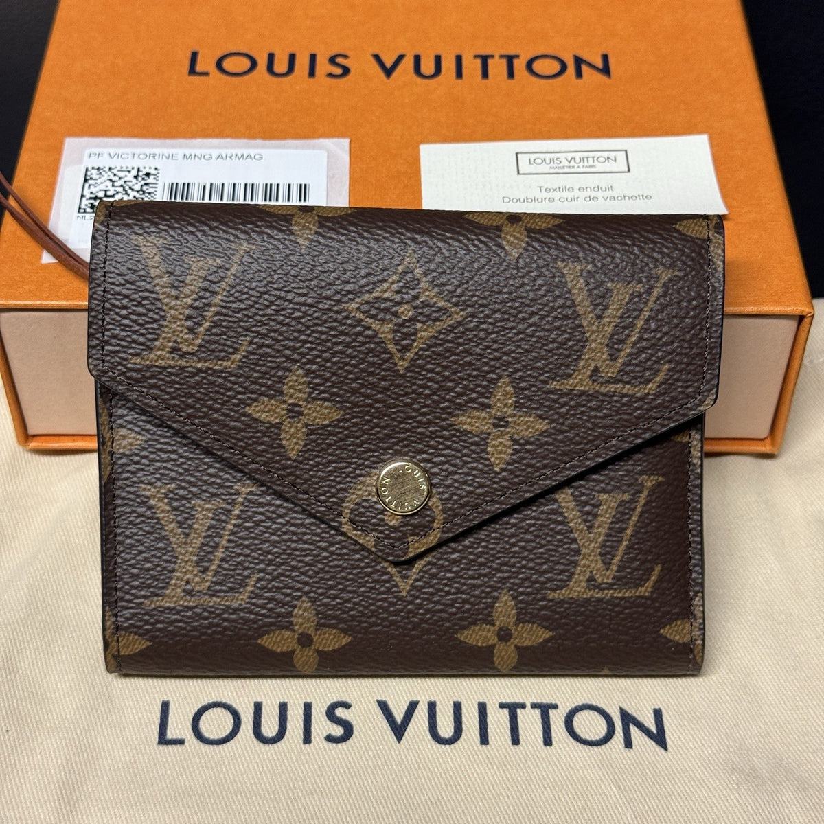 Louis Vuitton Victorine Geldbörse Portemonnaie Monogram wie NEU