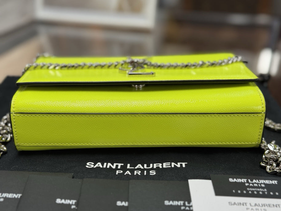 Yves Saint Laurent Kate YSL Summer Edition Neon Gelb Leder Umhängetasche
