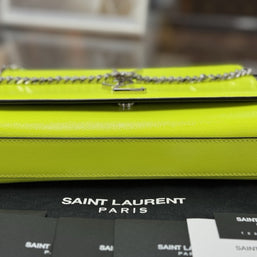 Yves Saint Laurent Kate YSL Summer Edition Neon Gelb Leder Umhängetasche