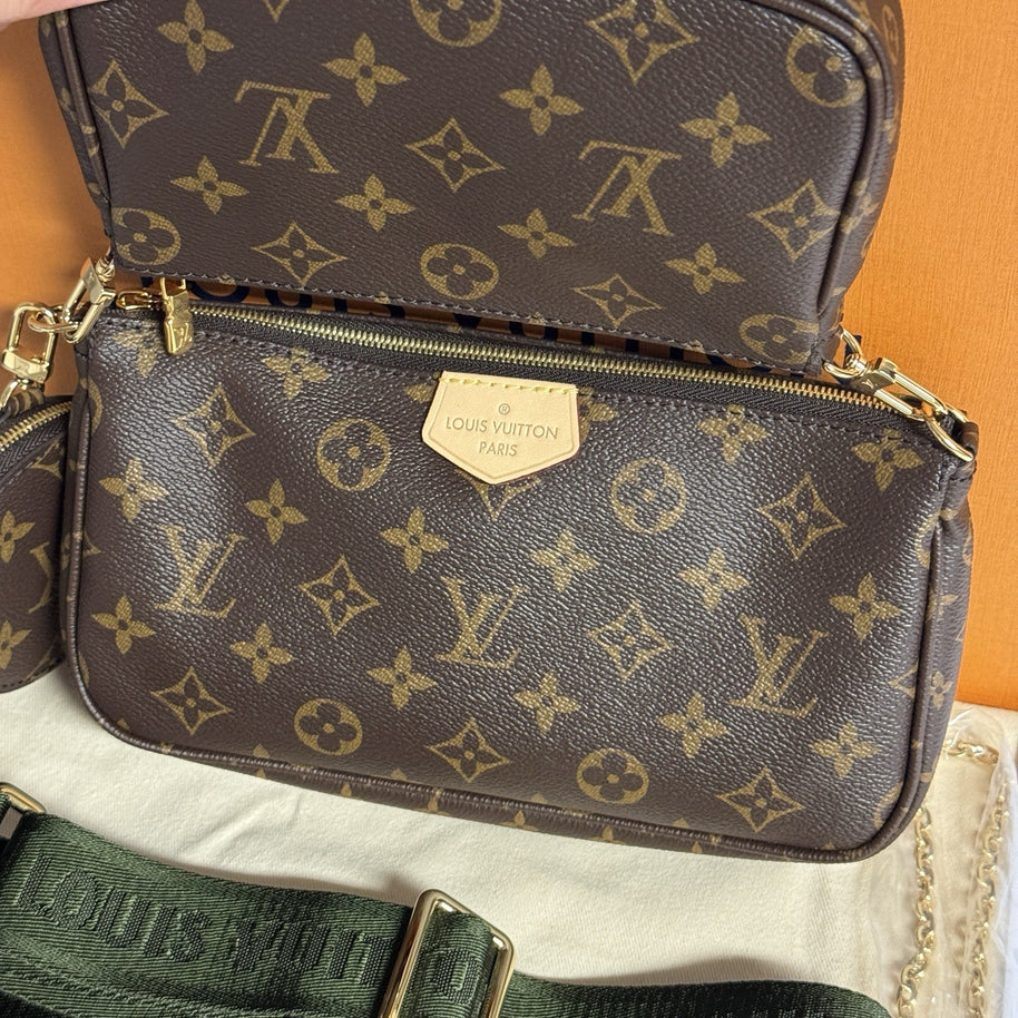 Louis Vuitton Multi Pochette Khaki M44813 Schultertasche NEU