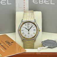 Ebel Wave Classic Herren XL 37mm Stahl/Gold 18K Ref. 1187151 wie NEU