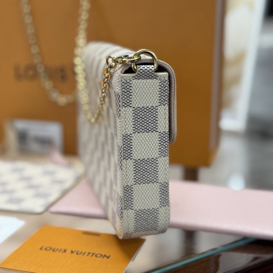 Louis Vuitton Pochette Felicie Damier Azur Umhängetasche